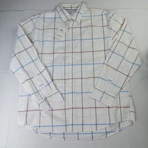 Camicia Oxford uomo panna manica lunga con bottoni Free Assembly taglia XL XLarge - Foto 1 di 8