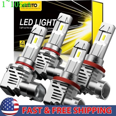AUXITO 9005 H11 LED Kit Bulb High Headlight Low 6500K Beam White 24000LM 1-10Set - Image 1 of 4