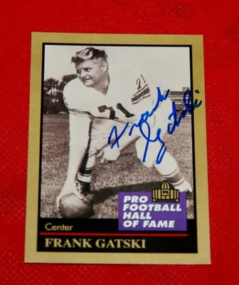 Signed 1996 Enor Pro Football Hall Of Fame Card #44 - Browns Frank Gatski - Image 1 of 2
