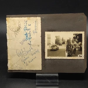Cartolina con autografi Fausto Coppi, Serse Coppi + altre due foto - Picture 1 of 2
