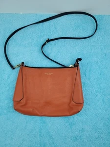 HENRI BENDEL BAG RIVINGTON CROSSBODY BAG BLOCK LEATHER ORANGE - Picture 1 of 22