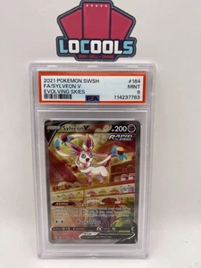 2021 SWSH Sylveon V 184/203 Evolving Skies Pokemon TCG Full Alt Art PSA 9 Mint - Bild 1 von 2