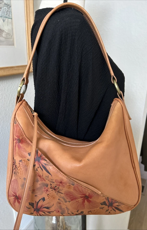 Sundance каталог расписной цветочный воспоминания наплечная сумка сумочка карамель кожи богемное - Изображение 1 из 4