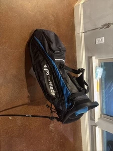 TaylorMade Golf Stand Bag Black Blue with Multiple Pockets - Picture 1 of 3