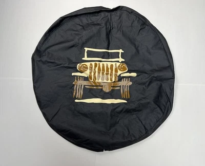 2007-2018 Jeep Wrangler 255/70R18 Cartooned Black Spare Tire Cover Mopar OEM Foto 1 de 4