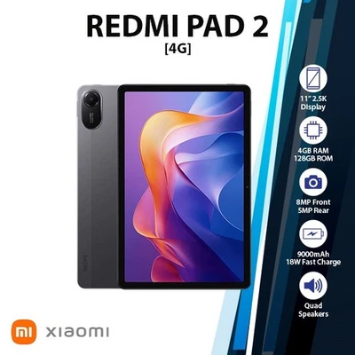 Xiaomi Redmi Pad 2 4G Android PC Tablet (GREY/4GB+128GB/Wi-Fi+4G/Octa Core) - Image 1 of 4