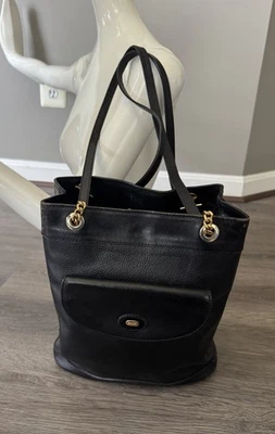 Bolso de Hombro Bally Vintage Cuero Guijarro Cubo Cadena Dorada Bolsillo Frontal con Solapa 🔥 Foto 1 de 4