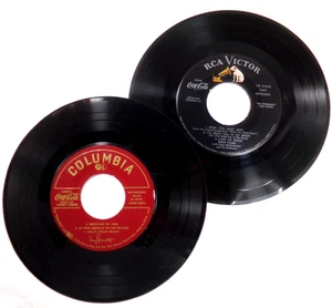 2 Coca Cola 45 RPM Records Tony Bennett Eddie Fisher Columbia RCA Victor - Bild 1 von 7