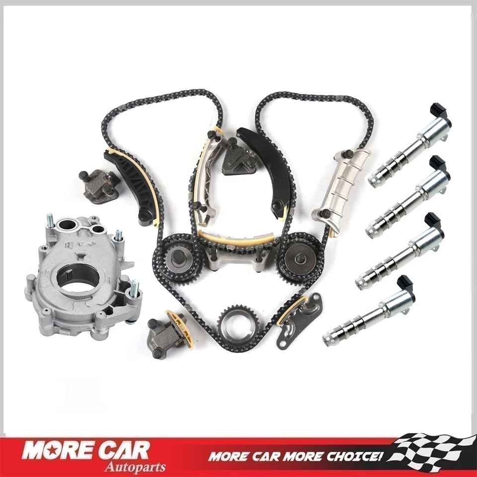 Timing Chain Kit Oil Pump Solenoid for 2008-2017 Chevrolet Cadillac GMC Buick V6 - Image 1 of 4