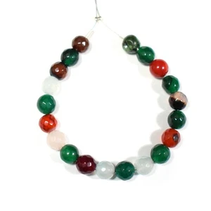 6MM A++ Multi Mix Disco Beads Faceted Round Gemstone 5" Craft Making Loose Beads - Picture 1 of 10