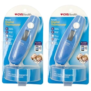 CVS Health Temple Digital Thermometer 6 second reading Lot of 2 - Picture 1 of 3