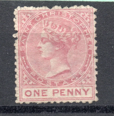 Saint Christopher - SG# 1a Mint no gum / wmk crown CC sideways  -  Lot 0221652 Cover