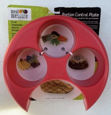 膳食测量部分控制分隔器红色手表体重食物控制健康饮食 — 第 1/2 张图片