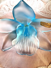 orchidée bleue en pâte de cristal signé Royales de Champagne (tampon)