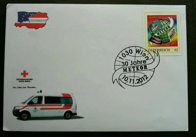 [SJ] Austria 30th Anniversary Of METEOR 2012 Red Cross Ambulance (FDC) - Image 1 of 4