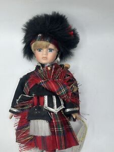 Leonardo Collection Porcelain Doll "The Piper" 15" Inches with Stand