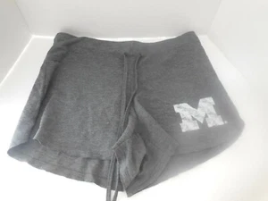 New Ladies Michigan Wolverines Logo Printed Lounge Shorts Grey Size Small NCAA - Picture 1 of 2