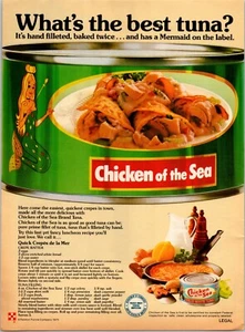 PRINT AD 1976 Chicken of the Sea Best Tuna Mermaid Label 8.5 x 11 - Picture 1 of 1