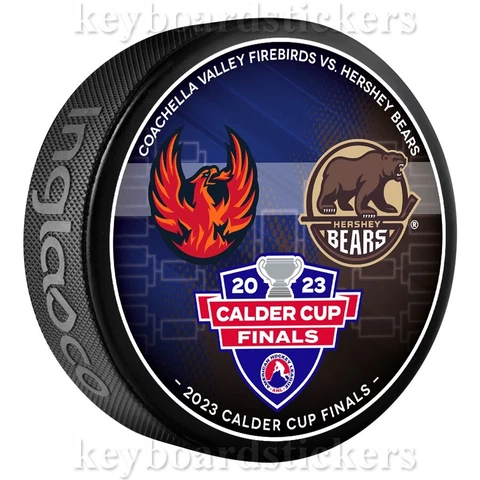 2023 AHL Calder Cup Finals Dueling Puck Coachella Valley Firebirds Hershey Bears Cover