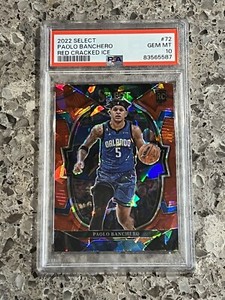 Paolo Banchero 2022 Panini Select RC #72 Red Cracked Ice Prizm PSA 10 GEM MINT