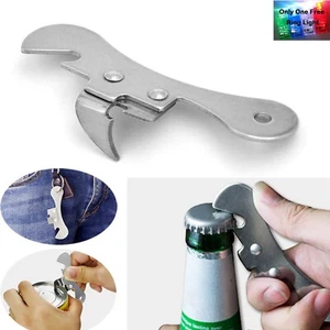Stainless Steel Compact Manual Tin Can Opener Bottle Jar Beer Opener Kitchen - Picture 1 of 8