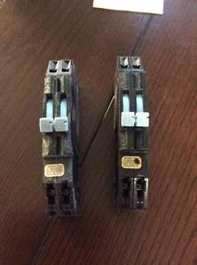 ZINSCO SYLVANIA GTE 2 POLE 15 AMP TANDEM Circuit BREAKER 15A  Dual 2 Throw - Picture 1 of 7