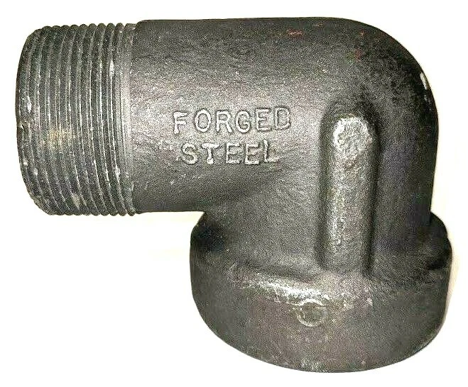 1-1/2" Forged Steel 90 Degree Street Elbow Class 3000 - 0361109655 - USA Made - Image 1 of 3