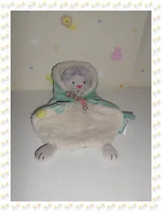 ☾ - halbflaches Kuscheltier Katze Minoucha cremegrün ... Les Pachats Moulin Roty - Bild 1 von 4