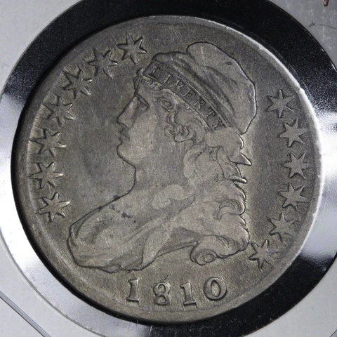 1810 Capped Bust Half Dollar CHOICE VF+ Long Reverse Die Crack E867 XCNM Cover