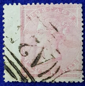 1859-84 GB USED ABROAD MALTA “A25” Cancel QV 4d SG66, Z47 Rose Used + Wing - Picture 1 of 3