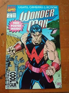 WoNDeR MaN #1 NM+ 1991 w/ PoSTeR WHiTe PaGeS ~HoLLYWooD LiGHTs CaMeRa ACTioN~ - Picture 1 of 12