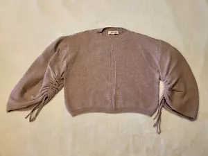Do + Be Womens Junior Girl Purple Balloon Sleeve Sweater Blouse Size Medium Nice - Picture 1 of 15