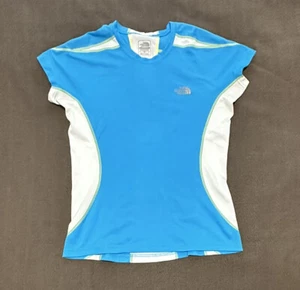 The North Face T-Shirt Damen Small blau weiß FLight Series Vapor Wick Wandern - Bild 1 von 8