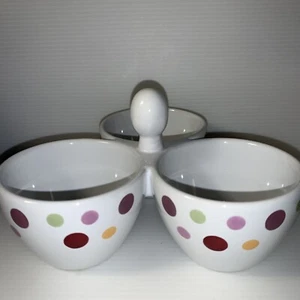 Candy Nuts Dish Thanksgiving Autumn Dots Fall Colors Holiday Table - Picture 1 of 14