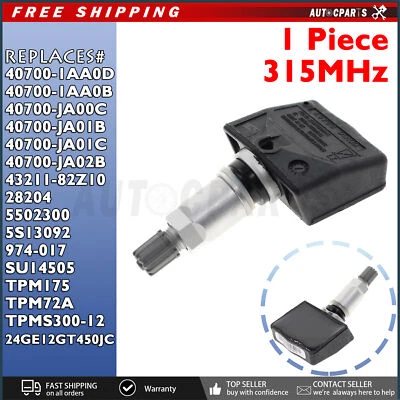 Sensor de presión de neumáticos TPMS 315 MHz para Nissan Altima 2006-2011 / Armada 2005-2014 Foto 1 de 4