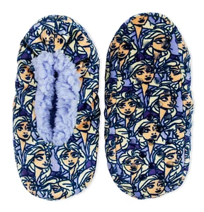 Disney Frozen II Elsa Olaf Anna Believe in The Journey Fuzzy Slippers Sm/M 8-13 - Picture 1 of 2