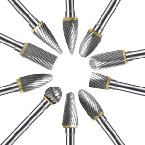 Juego de 10 brocas giratorias de rebaba de carburo de tungsteno corte talla pulido taladro - Imagen 1 de 7
