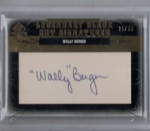 2011 SP Legendary Cuts Wally Berger Black Cut Signatures Auto #'ed 25/35 - Picture 1 of 1
