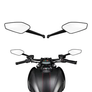 Black Rear View Mirrors Fit For Ducati Diavel 2014-2017 Monster 1200 R 2016-2019 - Picture 1 of 8