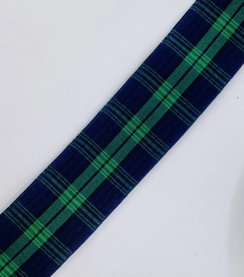 Black Watch Tartan Ribbon~38mm~Clearance~Full Roll~Buy One Get One Free - Image 1 of 1