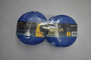 Viking Microfiber Applicator Pads 5" Dia Royal Blue 6 Pack 924001 For Cleaning