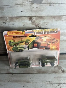 Matchbox "Two Packs" TP-16 Military Dump and Bulldozer Sealed Blister Pack - Picture 1 of 4