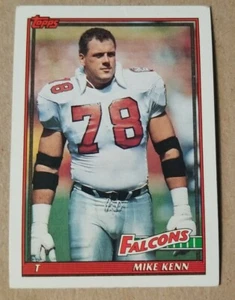 1991 Topps Football Card #583 Mike Kenn - Atlanta Falcons - Picture 1 of 2