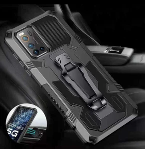 Cover For Realme C3 5 7 5G C21 Shockproof Hybrid Armor Case with Belt Clip - Picture 1 of 13