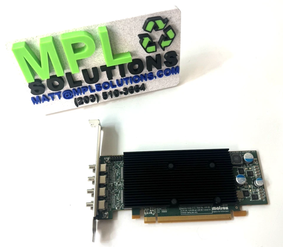 Matrox M9148 M9148-E1024LAF 1GB DDR2 SDRAM PCI Express x16 Graphics adapter - Image 1 of 3