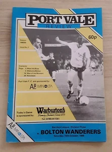 Port Vale v Bolton Wanderers 1988/89 Division 3 - Picture 1 of 1