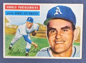 1956 Topps Set Break Arnold Portocarrero White Back #53 FR -- VG CENTERED crease - Picture 1 of 2
