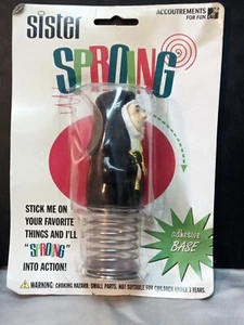 De colección Accoutrements Sister Spring Nun 1999 Sproing 5” de alto monja enojada divertida - Imagen 1 de 7