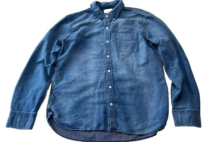 True Religion Denim Shirt Men's Large Long Sleeve Button Up Western Cowboy Rodeo - Image 1 of 4