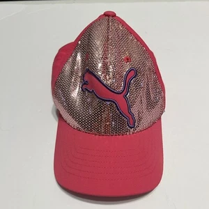 Puma Youth Adjustable Hat Cap Pink with Front Sequins - Picture 1 of 12